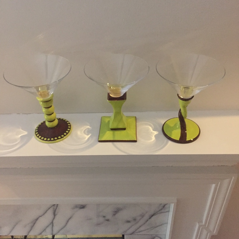 222 Fifth Martini Glasses Set of Three